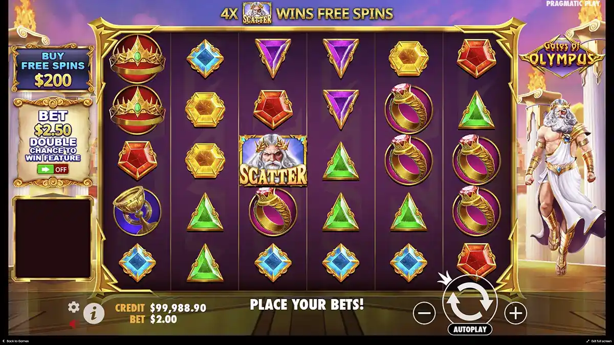 Jouez et gagnez à Gates of Olympus